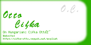 otto cifka business card